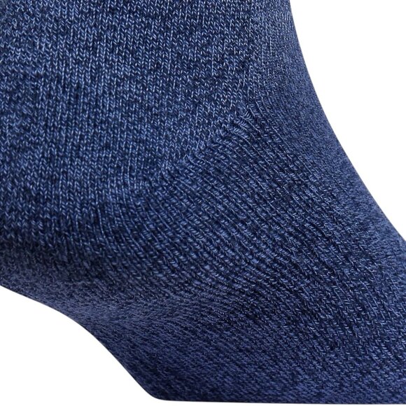 6 Pair Adidas Men's Low Cut Socks with Arch Compression Indigo Blue/Grey/Collegi - Picture 5 of 12